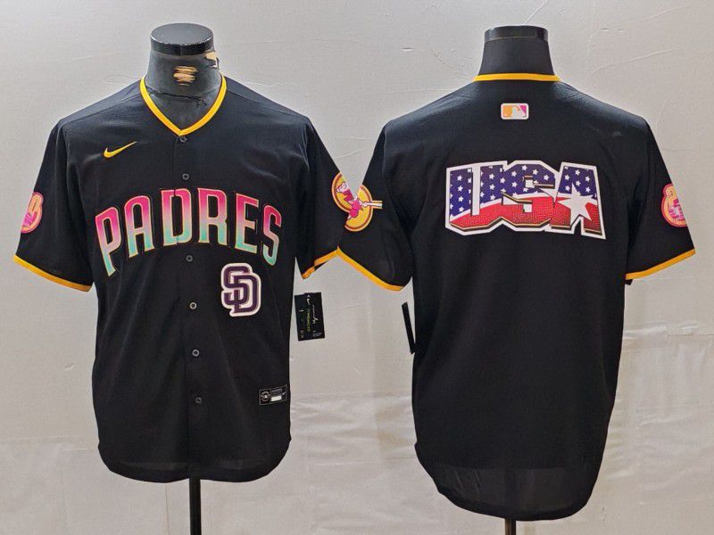 Men San Diego Padres Blank Black Jointly 2024 Nike MLB Jersey style 5->san diego padres->MLB Jersey